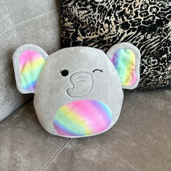 Squishmallows Other - Squishmallows Gray and Pink Accent Pillow with Modern Iridescence 8”
